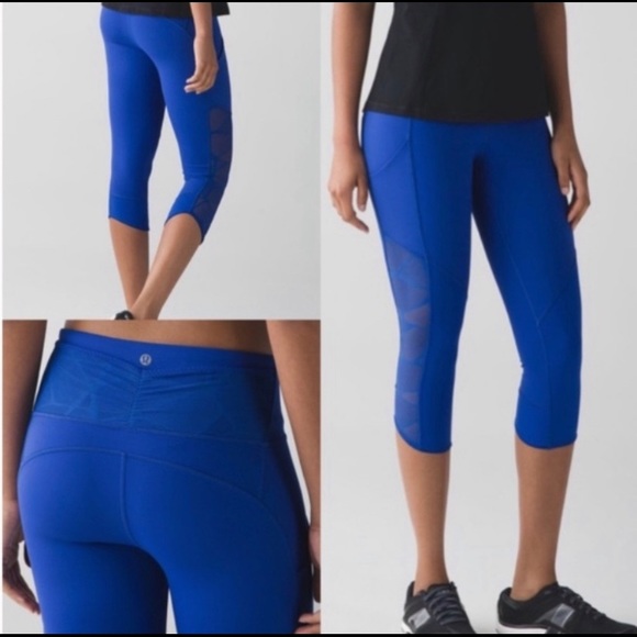 lululemon athletica Pants - Lululemon Goal Crusher Crop in Harbor Blue Size 6
